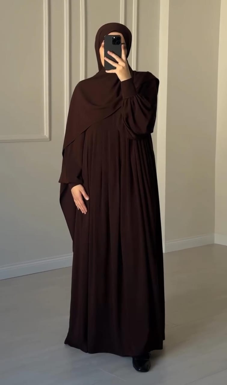 Brown Abaya with Stroller 