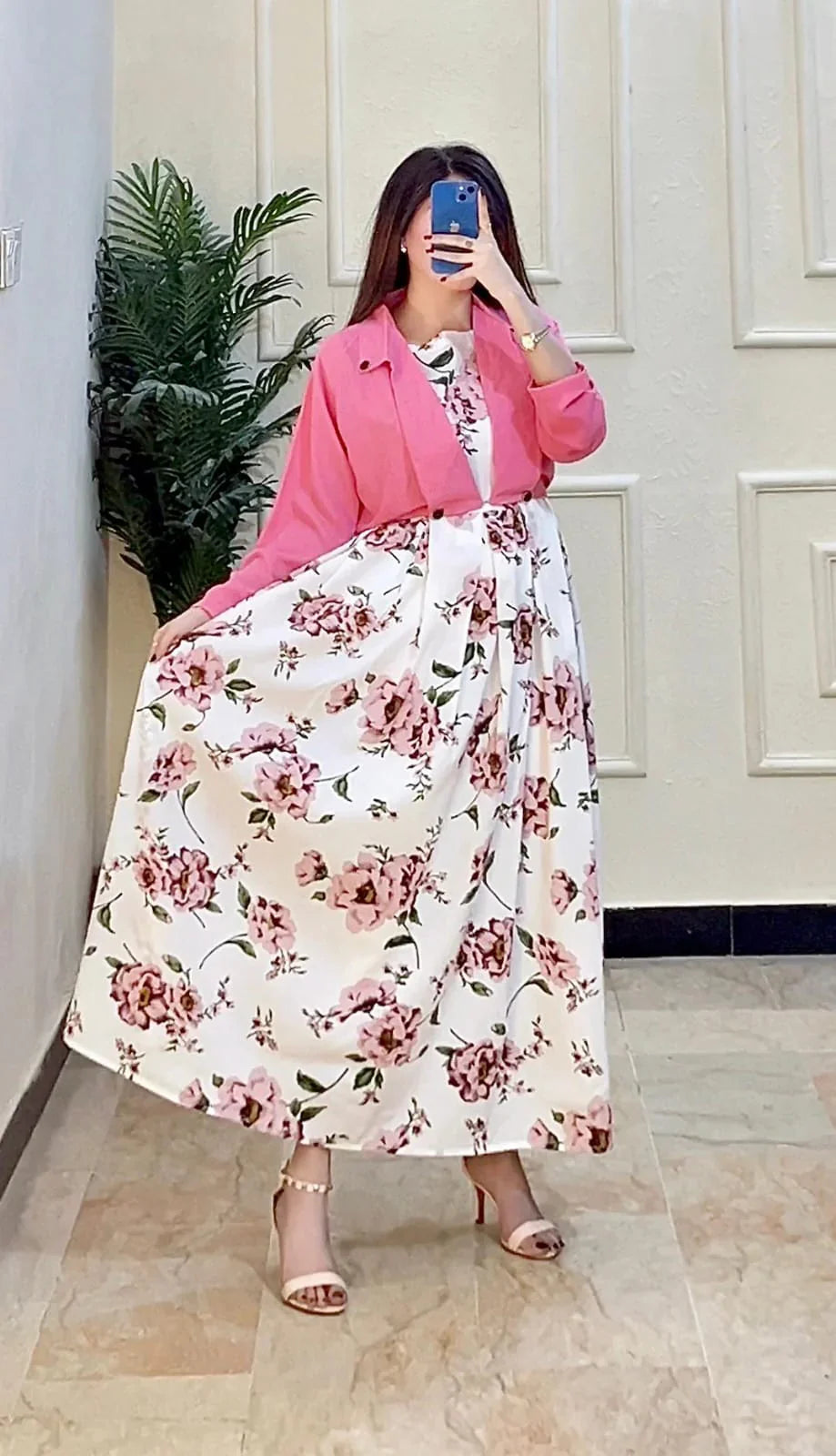 Printed Maxi With Koti 2 Peice