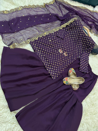 Stitched HIBA BUKHARI Gharara 3-Piece