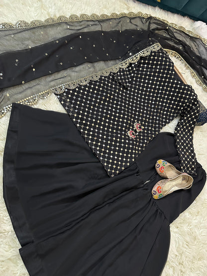 Stitched HIBA BUKHARI Gharara 3-Piece