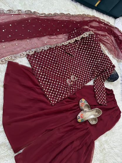 Stitched HIBA BUKHARI Gharara 3-Piece