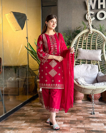Eid 2026 Arrival Heavy Sequence Embroidered 3PCs