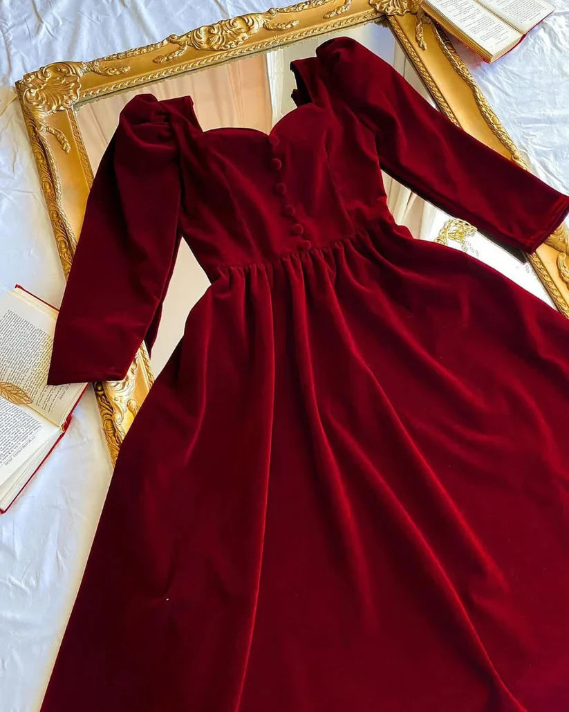 Velvet Button Frock